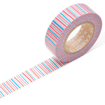 Klebeband ›masking tape‹ - rotbunt Streifen quer