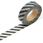 Klebeband ›masking tape‹ - schwarz Streifen diagonal