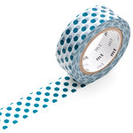 Klebeband ›masking tape‹ - petrol Punkte groß