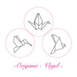 Korkstempel ›Origami – Vögel‹