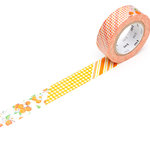 Klebeband ›mt ex‹ - Blumenmuster orange