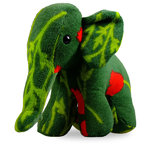 Frottier-Elefant dunkelgrün-rot